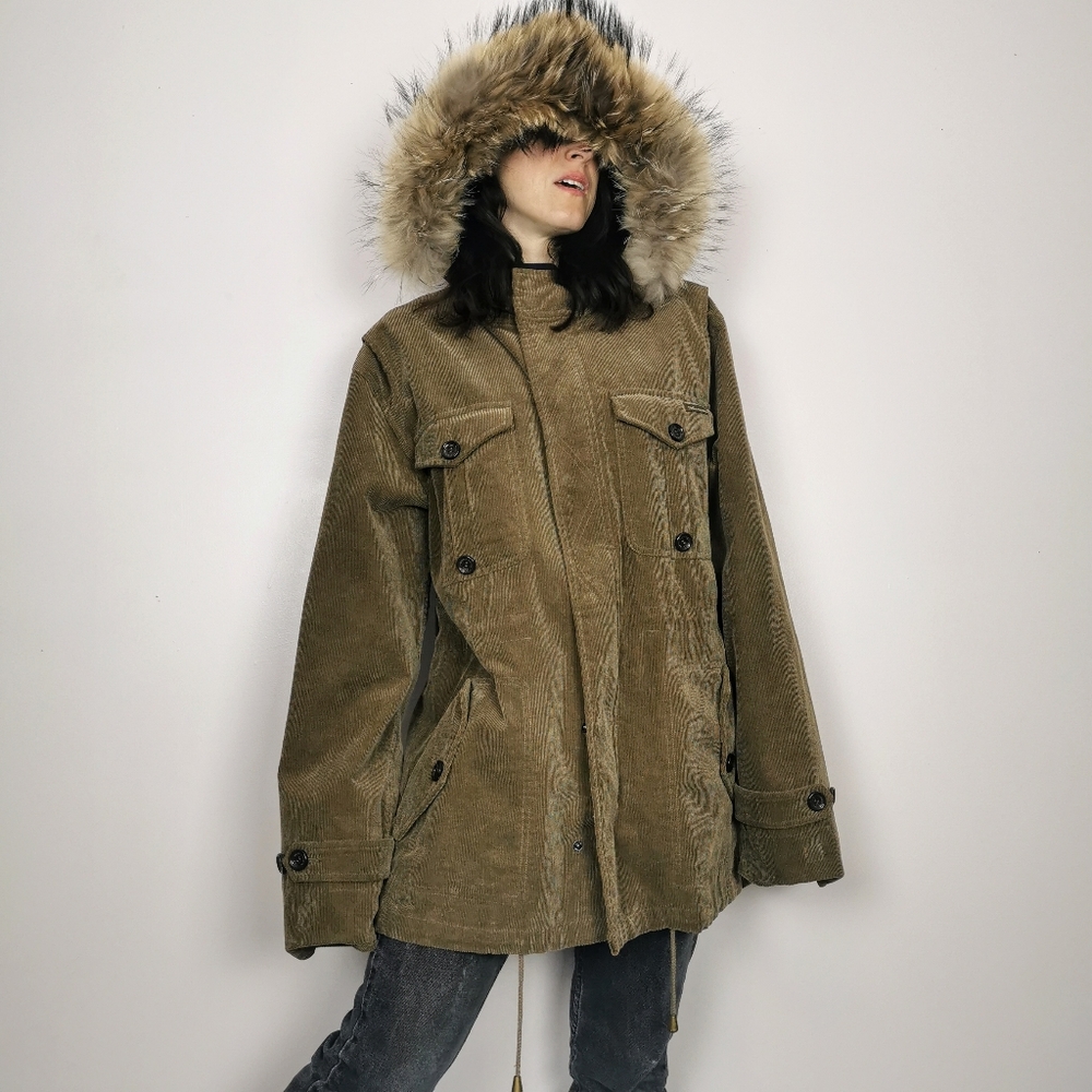 *Sold*XL vintage Dolce & Gabbana brown corduroy jacket, dead stock designer coat